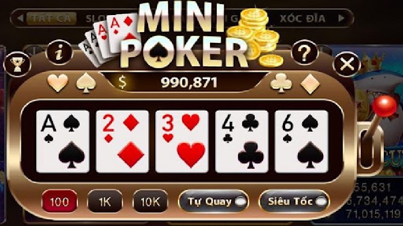 Hướng dẫn tính điểm mini poker Win79